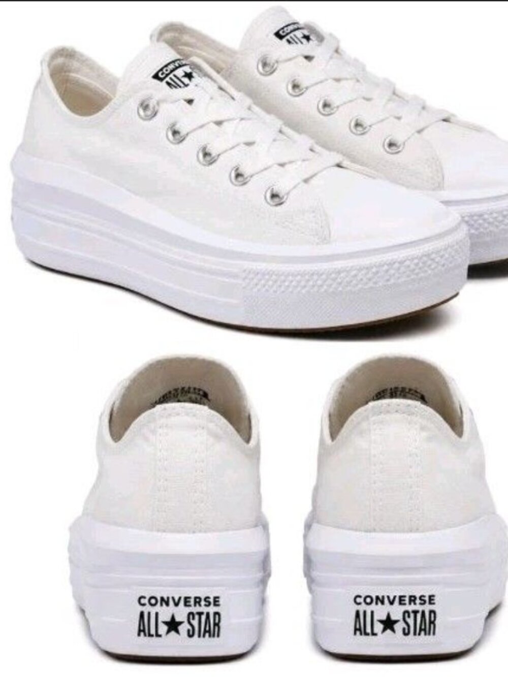 Converse Chuckwomen's Taylor All Star Move Low White W Sz 8.5 Activewear sneaker